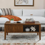 Stolik kawowy ryflowany w stylu Mid Century Modern