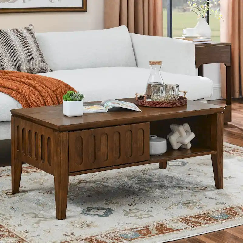 Mid Century Modern Fluted Coffee Table