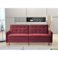 Rozkładana sofa welurowa z pikowaniem
