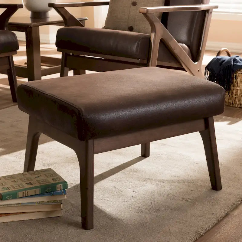 Mid-Century Ottoman by Baxton Studio