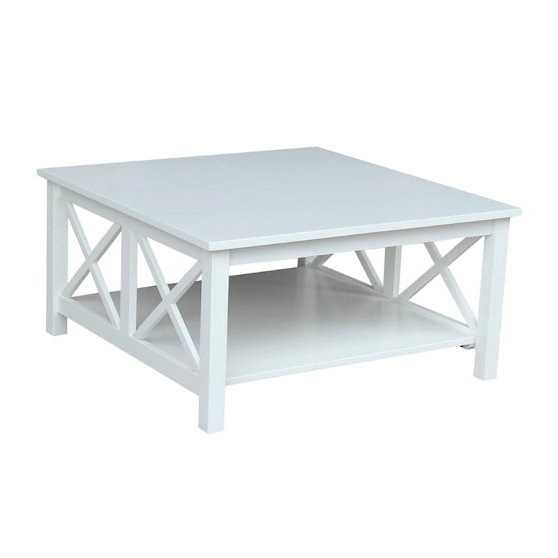 Kwadratowy stolik kawowy z litego drewna - 91 x 91 cm