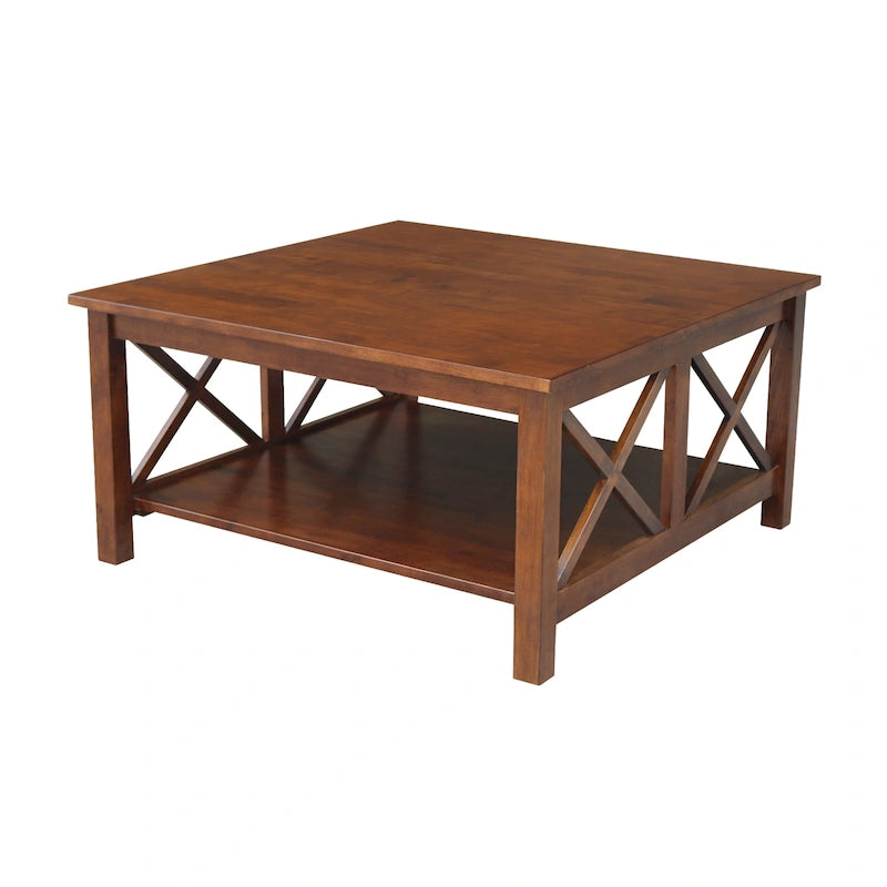Kwadratowy stolik kawowy z litego drewna - 91 x 91 cm