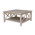 Kwadratowy stolik kawowy z litego drewna - 91 x 91 cm
