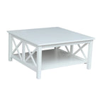 Kwadratowy stolik kawowy z litego drewna - 91 x 91 cm