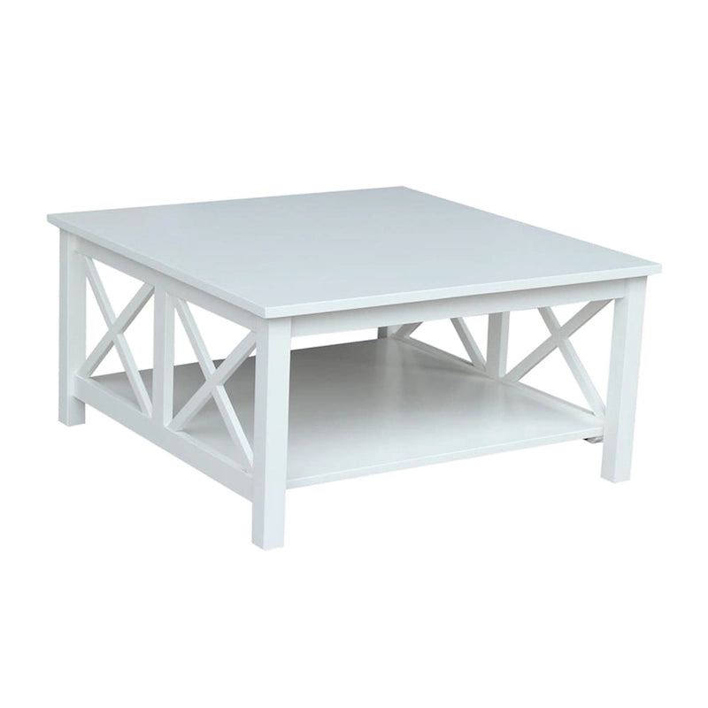 Kwadratowy stolik kawowy z litego drewna - 91 x 91 cm